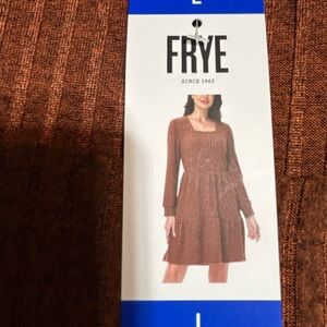 Frye Women's BNWT Long Sleeve Dress - Brown Size L